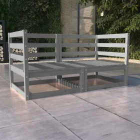 2-Sitzer Gartensofa grau massives Kiefernholz von vidaXL, Outdoor-Sofas - Ref: Foro24-3075246, Preis: 99,64 €, Rabatt: %