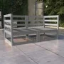Garden sofa, 2-seater, gray, solid pine wood by vidaXL, Outdoor sofas - Ref: Foro24-3075246, Price: 99,57 €, Discount: %