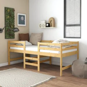 Solid pine wood bed frame 90x200 cm by vidaXL, Beds and slatted bases - Ref: Foro24-833095, Price: 117,04 €, Discount: %