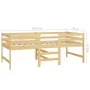 Estructura de cama madera maciza de pino 90x200 cm de vidaXL, Camas y somieres - Ref: Foro24-833095, Precio: 116,73 €, Descue...