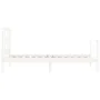 White solid wood bed frame with headboard 90x200 cm by vidaXL, Beds and slatted bases - Ref: Foro24-3194817, Price: 96,44 €, ...