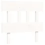White solid wood bed frame with headboard 90x200 cm by vidaXL, Beds and slatted bases - Ref: Foro24-3195142, Price: 93,39 €, ...
