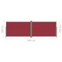 Red retractable side awning 200x600 cm by vidaXL, Umbrellas - Ref: Foro24-318011, Price: 108,71 €, Discount: %