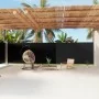 Black retractable side awning 200x1200 cm by vidaXL, Umbrellas - Ref: Foro24-318078, Price: 133,34 €, Discount: %