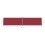 Red retractable side awning 220x1000 cm by vidaXL, Umbrellas - Ref: Foro24-318053, Price: 128,85 €, Discount: %