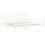 Estructura de cama con cabecero madera maciza blanco 200x200 cm de vidaXL, Camas y somieres - Ref: Foro24-3194007, Precio: 15...