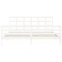 Estructura de cama con cabecero madera maciza blanco 200x200 cm de vidaXL, Camas y somieres - Ref: Foro24-3194007, Precio: 15...