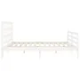 Estructura de cama con cabecero madera maciza blanco 200x200 cm de vidaXL, Camas y somieres - Ref: Foro24-3194007, Precio: 15...