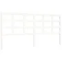 Estructura de cama con cabecero madera maciza blanco 200x200 cm de vidaXL, Camas y somieres - Ref: Foro24-3194007, Precio: 15...