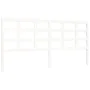 White solid wood bed frame with headboard 200x200 cm by vidaXL, Beds and slatted bases - Ref: Foro24-3194007, Price: 152,39 €...