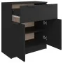 Schwarzes Sperrholz-Sideboard 60x30x70 cm von vidaXL, Sideboards - Ref: Foro24-811089, Preis: 90,05 €, Rabatt: %