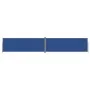 Blue retractable side awning 180x1000 cm by vidaXL, Umbrellas - Ref: Foro24-318040, Price: 111,93 €, Discount: %