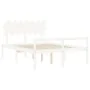 Seniorenbett Massivholz Kopfteil weiß 140x200 cm von vidaXL, Betten und Lattenroste - Ref: Foro24-3195547, Preis: 171,67 €, R...