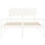 Seniorenbett Massivholz Kopfteil weiß 140x200 cm von vidaXL, Betten und Lattenroste - Ref: Foro24-3195547, Preis: 171,67 €, R...