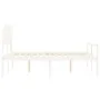 Seniorenbett Massivholz Kopfteil weiß 140x200 cm von vidaXL, Betten und Lattenroste - Ref: Foro24-3195547, Preis: 171,67 €, R...