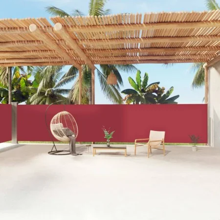 Red retractable side awning 160x1200 cm by vidaXL, Umbrellas - Ref: Foro24-318071, Price: 96,46 €, Discount: %