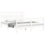 Estructura de cama con cabecero madera maciza blanco 160x200 cm de vidaXL, Camas y somieres - Ref: Foro24-3194322, Precio: 16...