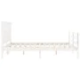 Estructura de cama con cabecero madera maciza blanco 160x200 cm de vidaXL, Camas y somieres - Ref: Foro24-3194322, Precio: 16...