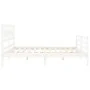 White solid wood bed frame with headboard 200x200 cm by vidaXL, Beds and slatted bases - Ref: Foro24-3194462, Price: 157,74 €...