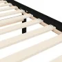 Bed frame with black solid wood headboard 200x200 cm by vidaXL, Beds and slatted bases - Ref: Foro24-3194920, Price: 168,37 €...
