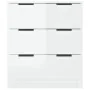 Hochglanzweißes Sperrholz-Sideboard 60x30x70 cm von vidaXL, Sideboards - Ref: Foro24-811076, Preis: 94,40 €, Rabatt: %