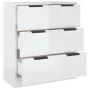Hochglanzweißes Sperrholz-Sideboard 60x30x70 cm von vidaXL, Sideboards - Ref: Foro24-811076, Preis: 94,40 €, Rabatt: %
