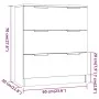 Glossy white plywood sideboard 60x30x70 cm by vidaXL, Sideboards - Ref: Foro24-811076, Price: 96,06 €, Discount: %