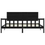Estructura de cama con cabecero madera maciza negro 200x200 cm de vidaXL, Camas y somieres - Ref: Foro24-3193425, Precio: 217...