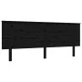 Bed frame with black solid wood headboard 200x200 cm by vidaXL, Beds and slatted bases - Ref: Foro24-3193425, Price: 217,52 €...