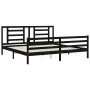 Estructura de cama con cabecero madera maciza negro 200x200 cm de vidaXL, Camas y somieres - Ref: Foro24-3194725, Precio: 170...