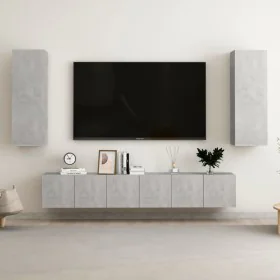 Betongraues 5-teiliges Wohnzimmermöbelset von vidaXL, TV-Möbel - Ref: Foro24-3079063, Preis: 175,81 €, Rabatt: %
