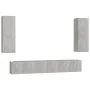 Juego de muebles de salón 5 piezas gris hormigón de vidaXL, Muebles TV - Ref: Foro24-3079063, Precio: 174,63 €, Descuento: %