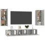 Juego de muebles de salón 5 piezas gris hormigón de vidaXL, Muebles TV - Ref: Foro24-3079063, Precio: 174,63 €, Descuento: %