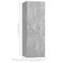 Juego de muebles de salón 5 piezas gris hormigón de vidaXL, Muebles TV - Ref: Foro24-3079063, Precio: 174,63 €, Descuento: %