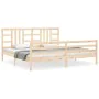 Bettgestell mit Massivholzkopfteil 200x200 cm von vidaXL, Betten und Lattenroste - Ref: Foro24-3193941, Preis: 142,68 €, Raba...