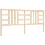 Bed frame with solid wood headboard 200x200 cm by vidaXL, Beds and slatted bases - Ref: Foro24-3193941, Price: 142,33 €, Disc...