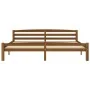 Solid pine wood bed frame honey brown 200x200 cm by vidaXL, Beds and slatted bases - Ref: Foro24-322081, Price: 114,33 €, Dis...