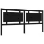 Bed frame with black solid wood headboard 200x200 cm by vidaXL, Beds and slatted bases - Ref: Foro24-3194075, Price: 183,96 €...