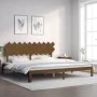 Honey brown solid wood bed frame and headboard 200x200 cm by vidaXL, Beds and slatted bases - Ref: Foro24-3193749, Price: 170...