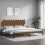 Honey brown solid wood bed frame and headboard 200x200 cm by vidaXL, Beds and slatted bases - Ref: Foro24-3193749, Price: 170...