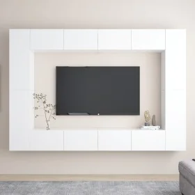 Juego de mueble para TV de 8 piezas aglomerado blanco de vidaXL, Muebles TV - Ref: Foro24-3078670, Precio: 482,40 €, Descuent...