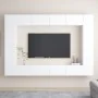 8-teiliges TV-Schrankset aus weißer Spanplatte von vidaXL, TV-Möbel - Ref: Foro24-3078670, Preis: 482,40 €, Rabatt: %
