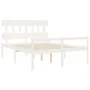 Cama personas mayores cabecero madera maciza blanco 160x200 cm de vidaXL, Camas y somieres - Ref: Foro24-3195427, Precio: 180...