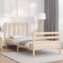 Bettgestell mit Massivholzkopfteil 90x200 cm von vidaXL, Betten und Lattenroste - Ref: Foro24-3193841, Preis: 86,91 €, Rabatt: %