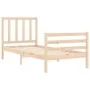 Estructura de cama con cabecero madera maciza 90x200 cm de vidaXL, Camas y somieres - Ref: Foro24-3193841, Precio: 86,91 €, D...