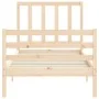 Estructura de cama con cabecero madera maciza 90x200 cm de vidaXL, Camas y somieres - Ref: Foro24-3193841, Precio: 86,91 €, D...