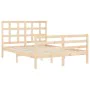 Bettgestell mit Massivholzkopfteil 120x200 cm von vidaXL, Betten und Lattenroste - Ref: Foro24-3193981, Preis: 110,81 €, Raba...