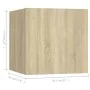 Living room TV set, 5-piece engineered oak Sonoma wood. by vidaXL, TV Furniture - Ref: Foro24-3079011, Price: 169,47 €, Disco...