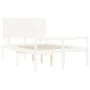 Bed for seniors with solid wood headboard 140x190cm by vidaXL, Beds and slatted bases - Ref: Foro24-3195462, Price: 186,28 €,...