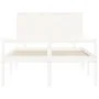 Bed for seniors with solid wood headboard 140x190cm by vidaXL, Beds and slatted bases - Ref: Foro24-3195462, Price: 186,28 €,...
